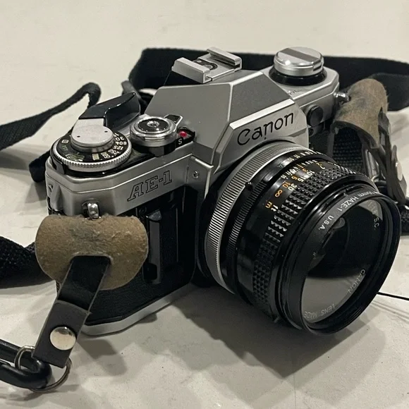 Canon AE-1 Program Black / Lens FD 50mm f/1.4 Excellent+5 SLR From